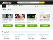 Tablet Screenshot of casatickets.com